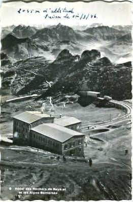 Rochers de Naye, Hotel et les alpes bernoise