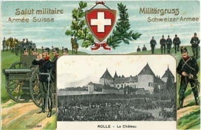 Rolle, Le Chateau, Militärgruss Schweizer Armee