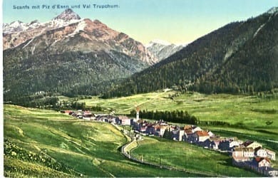Scanfs mit Piz d'Esen und Val Trupchum
