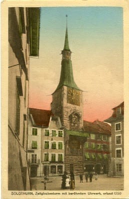 Solothurn, Zeitglockenturm mit berühmtem Uhrwerk