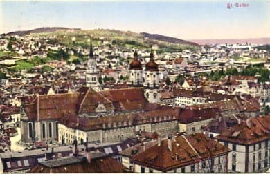 St.Gallen, Kloster im Vordergrund