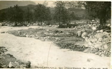Kaltbrunn, Überschwemmung des Steinerbaches 1927