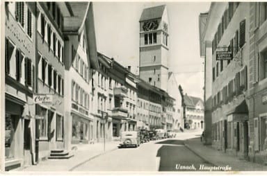 Uznach, Hauptstrasse, Oldtimer, Restaurant Gemsli