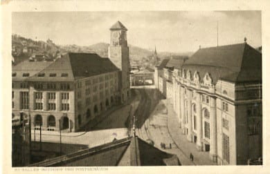 St.Gallen, Bahnhof und Postgebäude