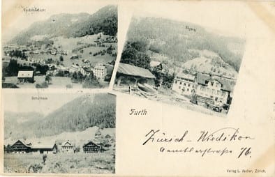 Furth, Sägerei, Schulhaus, Gesamtansicht