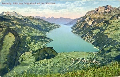 Sennisalp, Blick vom Furgglekopf auf Walensee