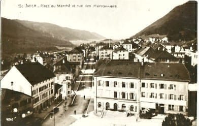 St.Imier, Place du Marche et Rue des Marronniers