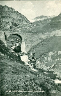 St. Gotthard, Brücke mit Lucendrogletscher