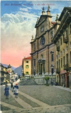 Bellinzona, La chiesa e via alla stazione