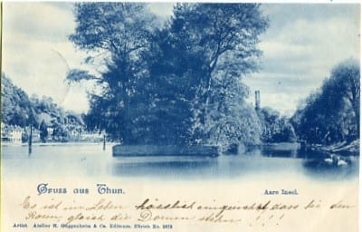 Thun, Gruss aus Thun, Aare Insel