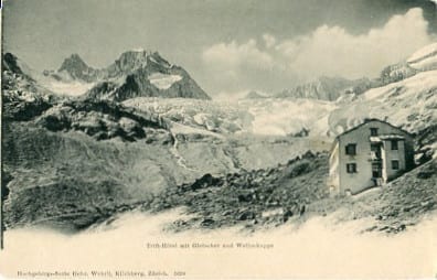Trift Hotel mit Gletscher und Wellenkuppe