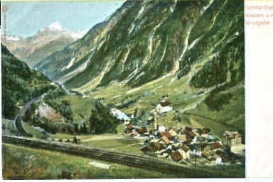 Wassen, die Windgelle, Gotthardbahn