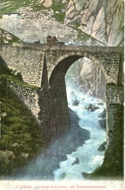 Teufelsbrücke, Gotthard Furka, Kutsche