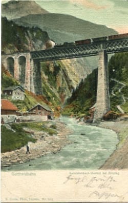 Amsteg, Kerstelenbach Viadukt, Gotthardbahn