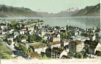 Vevey, Vue prise de la Terrasse du St.Martin