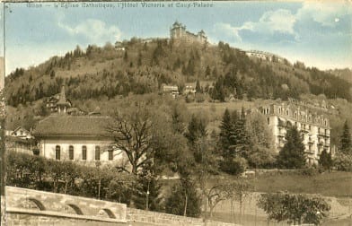 Glion, L'Eglise Catholique, L'Hotel Victoria et Caux Palace