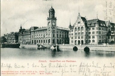 Zürich, Hauptpost und Stadthaus