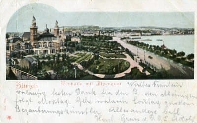 Zürich, Tonhalle mit Alpenquai